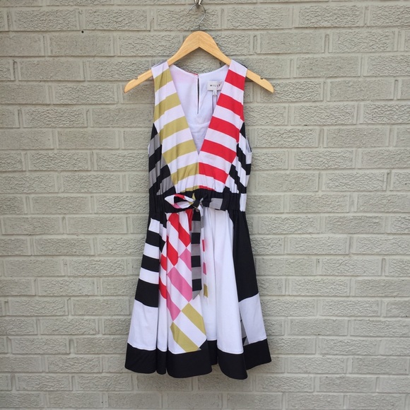 NEW Milly Lola Nautical Print Fit & Flare Dress - Picture 4 of 8